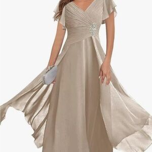Mother of Groom Taupe Dress